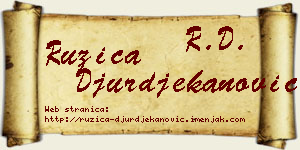 Ružica Đurđekanović vizit kartica